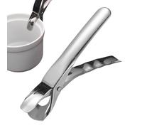 Pinza per padelle, pinze per insalata, pasta, clip per piatti | Pinze antiscivolo in acciaio inox, elegante supporto per ciotole calde, morsetto anti scottatura, clip per ciotola senza sforzo per