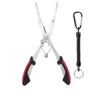 Pinza per pesca in acciaio inossidabile - Impugnatura ergonomica antiscivolo - Solvente per esche da pesca - per stagno più distacco rimozione delle esche che volano per pesca sul ghiaccio