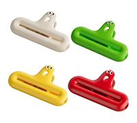 Pinza per sacchetti alimentari, 4 pezzi, chiusura a sacchetto alimentare, riutilizzabile, pinza in plastica per chiusura a busta, pinze per sacchetti da cucina e ufficio