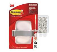 Pinza per scopa e mocio, 2 pinze, 4 strisce, per organizzare senza danni, confezione da 3 (2 pinze per scopa)