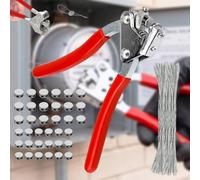 Pinza per sigilli al piombo, set con 80 pezzi di filo di sicurezza da 170 mm, pinze per guarnizioni in acciaio, 80 pezzi, Ø 8, Ø 10 guarnizioni rotonde