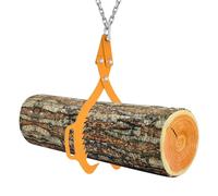 Pinza per sollevamento tronchi da 25 pollici in acciaio al carbonio con processo di iniezione in plastica, portata 1000 kg, per taglialegna, fai da te, ecc. (giallo)