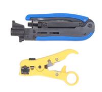Pinza per stripping di crimpatura cavo coassiale Imposta kit di strumenti portatili regolabili per RG6 RG59 RG11 Strumento di installazione del cavo Edilizia in acciaio