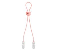 Pinza per tovagliolo regolabile, clip per bavaglini - pinze per bavaglino per da collo con motivo orso dei cartoni animati, per tovagliolo portatile, collana con cordino per catena per