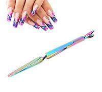 Pinza per unghie artistiche, ANGGREK Pinza per pizzicare con curva a C per unghie colorata Pinza per unghie in acciaio inossidabile Pinza multifunzione per modellare le cuticole