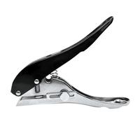 Pinza perforatrice a foro singolo, 6 mm, perforatrice ad alte prestazioni, accessorio da scrivania per raccoglitori e carte d'identità in PVC (nero)