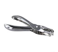 Pinza perforatrice a foro singolo, in metallo, 3 mm/6 mm, regolabile, per carte d'identità e scrapbooking, utensile manuale in acciaio resistente, per fino a 8 fogli di carta, argento (diametro foro 6