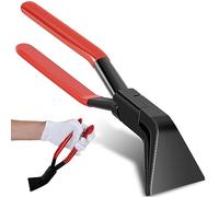 Pinza piegata a 90°, 26,4 cm, per lamiera con manico ergonomico in TPR, larghezza 0,6 cm, antiscivolo, durevole pinza in metallo con bocca dritta per piegare, orli e appiattire (TD111)