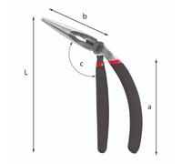 PINZA PIEGATA A BECCHI MEZZOTONDI LUNGHISSIMI USAG U01150024