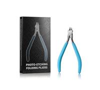 Pinza piegatrice senza bordi in acciaio al carbonio trattato termicamente con riserva a molla e blu per lavori metallici, strumento di incisione per legno