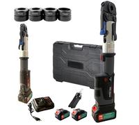 Pinza Pinzatrice per Multistrato a Batteria Pressatrice 18V 5.0AH con Matrici TH16-20-26-32mm Testa Ruotabile a 360° Crimpatrice Portatile per Tubi Pressa idraulica per alluminio plastica, PEX e Rame