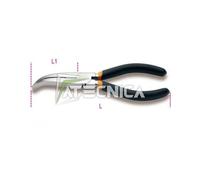 Beta Tools Pinza 1168 A – Becchi mezzotondi lunghissimi piegati zigrinati cromata