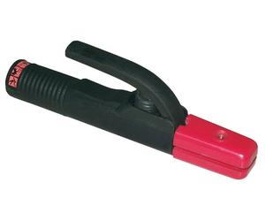 Pinza porta elettrodo con serraggio a leva impugnatura in nylon e corpo in ottone