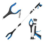 Pinza raccogli oggetti extra lunga da 109cm - Pinza telescopica prendi oggetti per anziani con testa rotante a 360°, ideale per luoghi difficili da raggiungere, design ergonomico, colore blu(1 pezzo)
