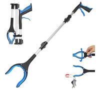Pinza raccogli oggetti extra lunga da 91cm - Pinza telescopica prendi oggetti per anziani con testa rotante a 360°, ideale per luoghi difficili da raggiungere, design ergonomico, colore blu(1 pezzo)