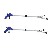 Pinza Raccogli Oggetti Pieghevole in Lega di Alluminio Blu, 2 Pezzi