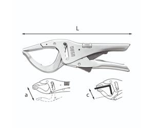 Pinza regolabile autobloccante a cremagliera a grande capacità - USAG 135 C