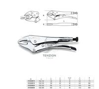 Pinza Regolabile Autobloccante Ganasce Concave - Beta 1052