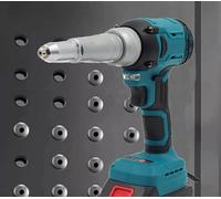 Pinza rivettatrice a batteria compatibile con Makita 18 V, 20,000 N, pinza rivettatrice elettrica senza spazzole, dado rivetto automatico a LED, strumento manuale per rivetti ciechi da 2,4 - 4,8 mm
