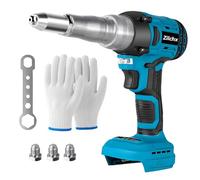 Pinza rivettatrice a batteria compatibile con Makita 18 V, 20,000 N, pistola per rivetti elettrici senza spazzole, pinza per rivetti ciechi da 2,4 - 4,8 mm, senza batteria