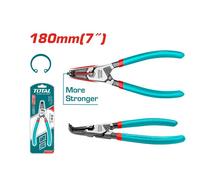 PINZA SEEGER ANELLI ELASTICI INTERNI BECCHI CURVI TESTA PIEGATA 180mm TOTAL