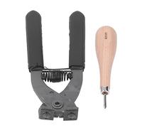 Pinza silenziosa in pelle, materiale durevole in acciaio al carbonio, punzone a rombo, set di strumenti antiscivolo per artigianato