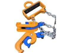 Pinza Sollevatore Gru Per Carrello Elevatore, Gancio Superiore Per Fusti, 1 Tonnellata, Imbracatura A Catena In Acciaio, 2 Ganci, Sollevatore Per Fusti Per Traino E Movimentazione Di Sicurezza