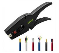 Pinza Spelafili Automatica Professionale,Spellacavi Elettrici con Ganasce Autoregolanti,Leggera e Portatile,Per installazioni elettriche,Automobili e Prodotti Elettronici(AWG 32-7/0.03-16mm²)