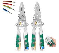 Pinza spelafili, cacciavite stilo pieghevole 18 in 1, cacciavite tester di tensione integrato per tagliare e tirare fili e cavi, ideale per elettricisti riparazioni quotidiane(2pcs)