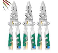 Pinza spelafili, cacciavite stilo pieghevole 18 in 1, cacciavite tester di tensione integrato per tagliare e tirare fili e cavi, ideale per elettricisti riparazioni quotidiane(3pcs)
