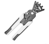 Pinza spelafili con comoda impugnatura in gomma e bordo in acciaio trattato termicamente per una gestione efficiente e precisa dei fili elettrici