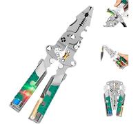 Pinza spelafili con tester di tensione, pinza spelacavi pieghevole, pinza tagliacavi, crimpatrice e strumento di crimpatura (stile Luya)