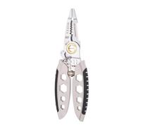 Pinza spelafili multifunzione da 7 pollici, strumento spelafili professionale 22-10 AWG, tagliacavi portatile, pinza crimpatrice con funzione chiave inglese, pulsante autobloccante