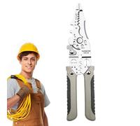 Pinza spelafili, utensile manuale multifunzione per tagliare e crimpare le vene, tagliacavi e spelafili | per lavori fai da te, manutenzione auto,