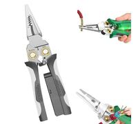 Pinza spellafili 8 in 1 con tester di tensione, 2025, pinza spelafili professionale multifunzionale per tagliare cavi, spelafili, crimpatura, riparazione (grigio)