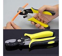 Pinza spellafili multifunzione per tagliacavi, pinza crimpatrice per cavi da 8/10/12/14 AWG con impugnatura ergonomica in PP isolata a molla integrata