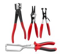 Pinza stringitubo - Strumento per la rimozione di morsetti per tubi, pinza flessibile per tubo flessibile, set di rimozione cavi robusto, set di 4 pezzi con ampia portata, Tren automatico