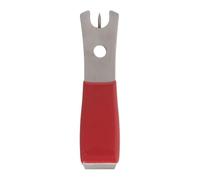 Pinza Tagliafili da Pesca in Acciaio Inox Rosso con Uncino | Compatta e Portatile, Lama a Forbice, Pulitore Occhiello, Crimpatrice, per Rigging e Pesca in Riva