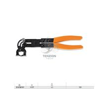 Pinza Testa Orientabile Per Pioli In Plastica Con Clips A Pressione - Beta 1478T