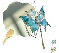 Pinzas para el cabello con alas de hada grandes, Pinza con borlas de mariposa, accesorios para el cabello con borlas preciosos y exquisitos, para fiestas, cosplay y sesiones de fotos (B-2)