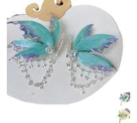 Pinzas para el cabello con alas de hada grandes, Pinza con borlas de mariposa, accesorios para el cabello con borlas preciosos y exquisitos, para fiestas, cosplay y sesiones de fotos (A-2)