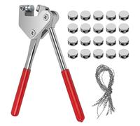 PinzaSigillante Kit con 20 Sigilli Piombati e Filo, Pinza in Acciaio, Sigillante Piombato per Contatori Elettrici, Diametro Conduttore