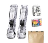 Pinzatrice a morsetto resistente, 2 pezzi, ergonomica, per cancelleria, dispenser di graffette, pinzatrice a spinta, per insegnanti, studenti, contabili, scrittori, aule, dormitorio domestico