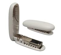 pinzatrice da tavolo,Mini pinzatrice, pinzatrice standard, pinzatrice portatile pieghevole salva lavoro, un dito, nessuno sforzo, pinzatrice portatile per ufficio, scuol (Bianco)