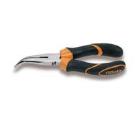 Beta 1168BM 200 - Pinze a becchi mezzotondi lunghissimi piegati zigrinati cromate impugnatura bimateriale