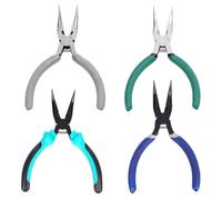 Pinze a becco curvo, kit di strumenti per perline, tagliafili, aghi e pinze in metallo, strumento di raccolta per gli appassionati ergonomici
