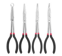 Pinze a Becco Lungo e Sottile: Set Pinze Officina da 280 mm Includono Pinze Dritte 45 Gradi 90 Gradi e Tipo O per Piegare Fili Modellare Creare Gioielli 4 Pezzi