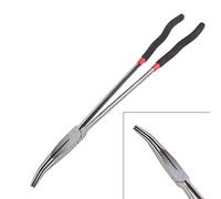 Pinze a becco super lungo da 40,6 cm, antiscivolo, a testa dritta, curvatura di 25/45 gradi, punta extra lunga