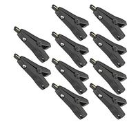 Pinze a coccodrillo isolate pinza di prova negativa positiva 10 pezzi portatile in ottone placcato oro apertura 25 mm per multimetro (nero)