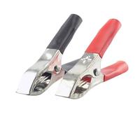 Pinze a Coccodrillo Morsetti a coccodrillo con impugnatura da 70 mm e 30 A, sonda di prova a, clip in metallo, rosso nero, strumenti elettrici fai te